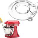 Pouring Shield for Kitchen aid 4.5-5QT Mixer Stainless Steel Bowl, Safety Pouring Shield for kitchen aid accessories and attachments, for kitchenaid mixer attachments for stand mixer (Transparent)
