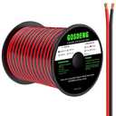 18 Gauge Wire 100FT, 2 Conductors Electrical Wire Red and Black Cable, Low Voltage/PVC 18AWG Copper Clad Aluminum Extension Cord for Speaker Wire, LED, Car, Automotive12V/24V DC