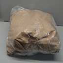 ULTCOVER Rectangular Patio Heavy Duty Table Cover - 600D Tough Canvas Waterproof Outdoor Dining Table and Chairs General Purpose Furniture Cover Size 136L x 74W x 28H inch (Brown)