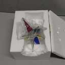 7 Inch Moravian Star Christmas Tree Topper Moravian Stained Glass Star Ornament Iridescent Christmas Tree Decoration Colorful Window Hanging Decoration Church Gift(Colorful)