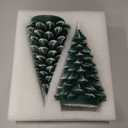 Christmas Decorations Indoor, Christmas Decor - Christmas Tree Candles Battery Operated, Flameless LED Candle Lights with 6H Timer, Xmas Home Decor, Set of 2(Green)