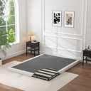 OSASET Low Profile Box Spring Queen - 3 Inch Box Spring Queen Heavy Duty Bed Foundation Metal Bed Base Easy Assembly