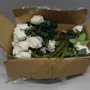 Hananona Artificial Roses in Bulk, Fake Velvet Silk Roses Realistic Rose for Wedding Centerpieces Flower Arrangement Home Decor (50, White)