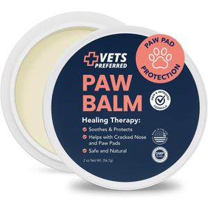 Vets Preferred Paw Balm Pad Protector for Dogs  Dog Paw Balm Soother  Heals, Repairs and Moisturizes Dry Noses and Paws  Ideal for Extreme Weather Season Conditions - 2 Oz (1 Pack)