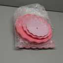 FoldTier 6 Pack Cupcake Stand Set 3 Pcs 3 Tier Gradient Dessert Table Display Stands Cookie Tray Rack 3 X14 in Rectangle Party Trays for Wedding Birthday Tea Party Baby Shower(Pink,Round)