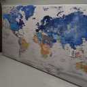 Pogusmavi-World Map Wall Art-Modern Art Wall Decor-Framed Artwork For Walls-Canvas Art For Office-Paintings For Decorations-Large Pictures For Living Room 24x48