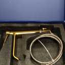 AMAZING FORCE Bathroom Faucet Single Hole, Brass Bathroom Sink Faucet Vanity Faucet Brushed Gold