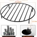 onlyfire Heavy Duty Fire Pit Grate with High Temp Coating & Removable Legs