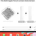 4 x 100 Pack Tips Cover for Apple Pencil 2nd Generation and 1st Gen and Apple Pencil Pro/USB-C Silicone Nibs Caps Writing Protection Accessories,Writing Anti-Slip Protective Case for Apple iPad Pencil (Grey)