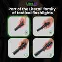 LitezAll 400 Lumen Tactical Flashlight  Small Tactical Flashlight with Zoom Focus Beam, High/Low Modes, Heavy-Duty Flash Light Tactical Design, Battery Operated
