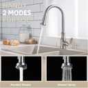 Angle Simple Kitchen Sink Sprayer Replacement, Male Thread Type G 1/2 or 13/16 Inch, NSF/ANSI/CAN 61 & 372 Testing, Faucet Head Attachment, Stream and Spray Mode, Brushed Nickel