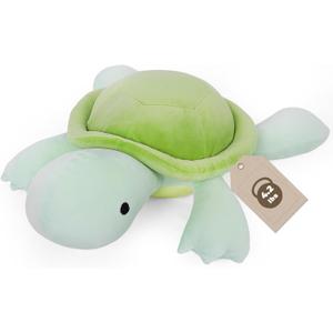 Weighted Turtle Stuffed Animals Weighted Sea Turtle Plush Toy 22" 4.2lb Cute Tortoise Hugging Dolls Plushies Pillows for Boys and Girls (Green)