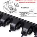 HYRIXDIRECT Broom Hanger Wall Mount Broom and Mop Organizer Wall Hanging Garden Tool Organizers Rack Garage Laundry Room Organizations and Storage with Hooks Heavy Duty (Black2)