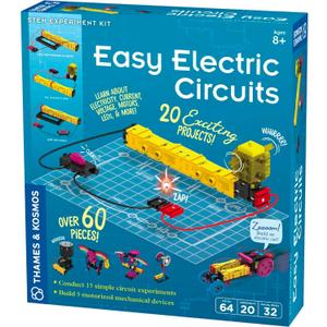 Thames & Kosmos Easy Electric Circuits STEM Kit | Essential Circuitry Set | 15 Experiments, 5 Motorized Models - Electricity, Current, Voltage, LEDs & More | Innovative, Easy-to-Use Building System