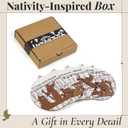 2 x 5 Pcs Wooden The Nativity Story Ornaments Set, Christian Religious Gifts for Women, Kids, Valentines Day Gifts for Mom, Merry Christmas