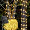 LairtPOW Solar Rope Light Waterproof IP65 39FT 100LEDs Outdoor LED Solar Outdoor Lights for Party Garden Yard Home Wedding Christmas Halloween Holiday Tree Decoration Lighting