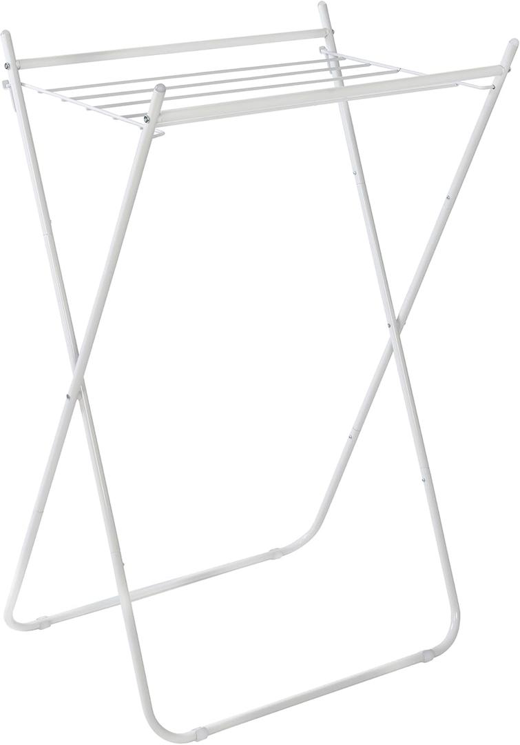 Honey-Can-Do Easy-Fold Collapsible Clothes Drying Rack  Sturdy Metal Laundry Rack, Holds 40 lbs., Space-Saving Clothes Rack, Towel Rack, Foldable Laundry Drying Rack for Indoor/Outdoor Use  White