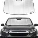 Windshield Sun Shade for Honda CRV 2017-2022. Reflective Aluminum Film Front Window Sunshade - BLAZBLOCK (Classic Shiny Silver)