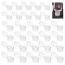 30Pcs Leak-Proof Caps Flip Top Snap Top Dispenser,Reusable Plastic Bottle Caps, Bottle Emptying Cap for Shampoo Round-mouth and Most Bottles, 3 Sizes-18mm,20mm,24mm Diameter (Transparent White)
