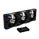GAMDIAS 3 Pack 120mm Case Fan & 3 Reverse Blades & 1 USB Hub, ARGB PWM PC Fans with RGB Motherboards Sync, Daisy Chain via Cable Management, 30mm Thickness Case Fans with 75CFM Airflow with 2400RPM