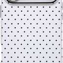 Jusy Compatible with MagSafe Polka Dot Case for iPhone 17 Pro, Cute Aesthetic Polka Dots Magnetic Phone Case, Soft TPU and Hard PC Protective Phone Cover for Women Girls (Matte) - White