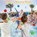 20Pcs Reusable Water Balloons + 4 Flower Water Balloons with 2 Bows and Arrows Sets + 2 Slingshots Launcher, Pool Beach Water Fight Equipment for Boys and Girls, Summer Toys for Kids Ages 3-12