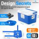 Ice Machine for Knee After Surgery Game Ready Ice Therapy System with 12QT Cooler, 4 Flow Speeds, Quiet Operation & Adjustable Timing Cold Therapy Machine for Knee Replacement & Pain Relief