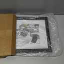 ONE WALL Tempered Glass 9x13 Picture Frame with Mats for 6x9 Photo, Black Wood Frame for Wall and Tabletop - Mounting Hardware Included