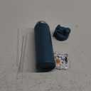 [2-IN-1 LID] Insulated Water Bottle with Silicone Boot (36hrs Cold/18hrs Hot) - DIY Stickers, Leakproof, BPA Free, 24 oz (Cyan)