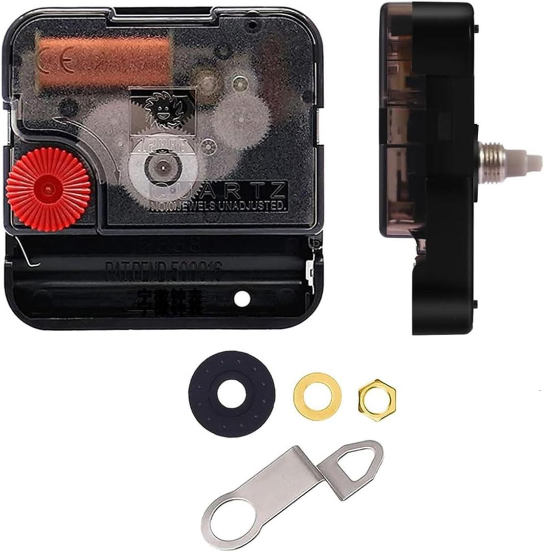 Central Clock Mechanism Quiet Quartz Clock Mechanism Wall Clock 12888 Sun Clock Central Movement Clock Movement, Black, Shaft Length 12.4mm