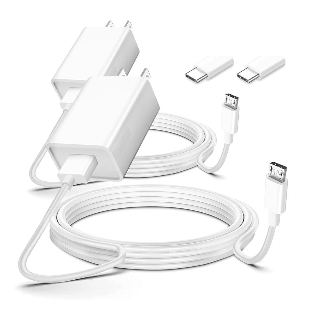 2 Pack Charging Power Cable Cord 9V for Arlo Pro/Pro2, Q, GO, Essential Spotlight XL/XL 2nd, Wyze Cam Pan v3 v2, Blink, Yi Home Camera, Kasa Wall Charger Adapter Replacement (5 Feet)