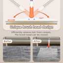 Carpet Rake for Pet Hair Removal -Reusable Pet Hair Remover, 57.5 Adjustable Long Handle Cat Dog Carpet Rake Scraper with Patented Design,Tool for Deep Cleaning Carpets, Rugs, Mats Stairs