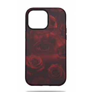 for iPhone 16 Pro Case,Femme Fatale Rose Pattern for Girl Women Boy Hard Hybrid Shell Shockproof Silicone Full Body Protective Case for iPhone 16 Pro