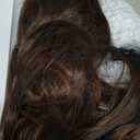 FESHFEN Long Brown Blonde Wigs for Women, 24 inch Middle Parting Synthetic Wavy Wig for Daily Party, Brown Mixed Auburn