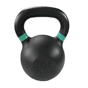 Elevon Cast Iron Kettlebell Weights for Home Gym, 70 LBS