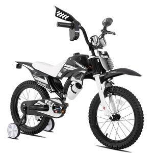 KEANO 16" Motocross Kids Bike for 4-7 Yrs Training Wheels, Black