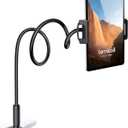 Lamicall Gooseneck Tablet Mount Holder for Bed - Flexible Tablet Arm Clamp for Bed Compatible with Pad Mini 7.9, Air 9.7, Pro 10.5, Kindle, Switch, Galaxy Tabs, More 4.7-11" Device - Black