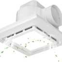 12" Bathroom Exhaust Fan with Light Ultra Quiet Ventilation Fan Combo 1.0 Sone 140CFM 11x11 Mount (1-Color)