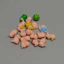 Leitee 19 Pcs Pig Mini Figurines Bird Dog Cat Figure Animal Set Cute Figurine Pig Cake Toppers for Home Desk Birthday Party Decorations(Classic)