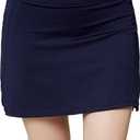 Women's Active Athletic Skirt Sports Golf Tennis Running Pockets Skort (Medium, Navy Blue)