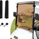 EZGO TXT Windshield 2014 and Up Models Golf Cart EZGO TXT Windshield Replacement with Tinted Foldable UV Protection and Impact Resistant Acrylic