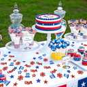 210Pcs Double-sided Independence Day Confetti Glitter Red Blue Pentagram Table Confetti for America 250th Birthday Table Decorations National Independence Day Party Decorations Supplies