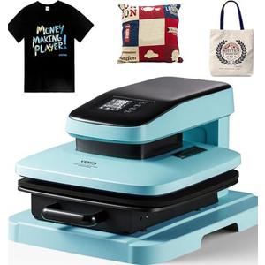 VEVOR Auto 15x15 Heat Press Machine, Heat Up Fast & Even - Tshirt Press Machine for T Shirt, Pillow, Bag, Pad, Hoodie