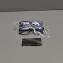 Gaoye 2-Pack of Reading Glasses +0.75 - Blue-Light Filter, UV Protection - Readers with Rectangle Frames (Black)