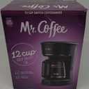 Mr. Coffee 12-Cup Switch Coffee Maker Black: Electric Drip Coffee Machine, 60 oz Capacity, Dishwasher-Safe Parts