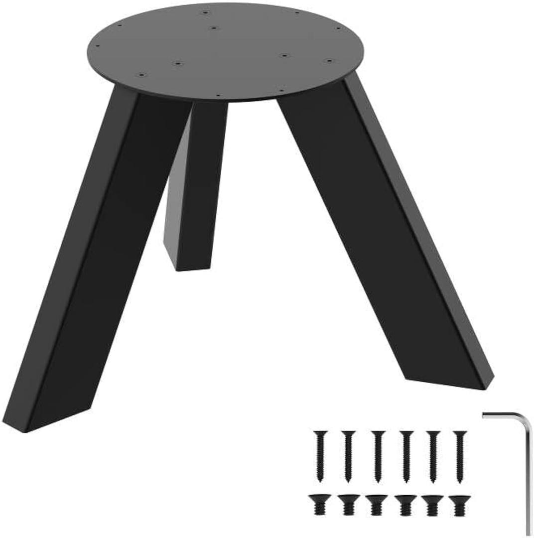 Orgerphy 16 Round Plate Table Base Leg | 16 Inch Metal Coffee Table Legs Bench Legs| 16 inch Height 14" Wide Industrial Square Tube Leg for Tea Table Coffee Table Furniture Bench Legs (16 inch)