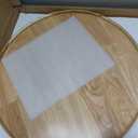 24-Inch Extra Large Lazy Susan with Solid Oak Base and Gold Iron Rail, Natural Oak
