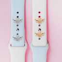 Angoily 12 Pcs Strap Decorative Ring Strap Decors Watch Band Bee Strap Charm Decorative Charms Nails Studs (1X0.7CM, Assorted Color)