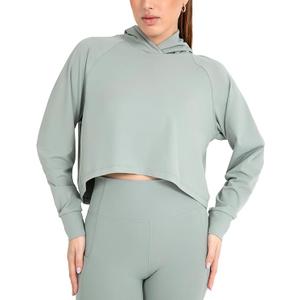 YITTY Active Women's UltraLuxe Cropped Hoodie – Soft Long Sleeve Sweatshirt, Lightweight (Activewear & Loungewear) Size M