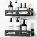 SUS 304 Stainless Steel Shower Caddy,Thickened,Strong And Large Capacity No Rust Shower Organizer,No Drilling/Sleek Bathroom Shower Shelves For Bathroom Storage,Kitchen,Living Room (Black)